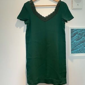 Sezane green dress.